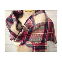 Monogram HOT PINK and Plaid Blanket Scarf,  Monogram Scarf, Monogram Gift, Christmas Gift, Monogram Plaid Scarf, Monogram blanket Scarf | Etsy (US)