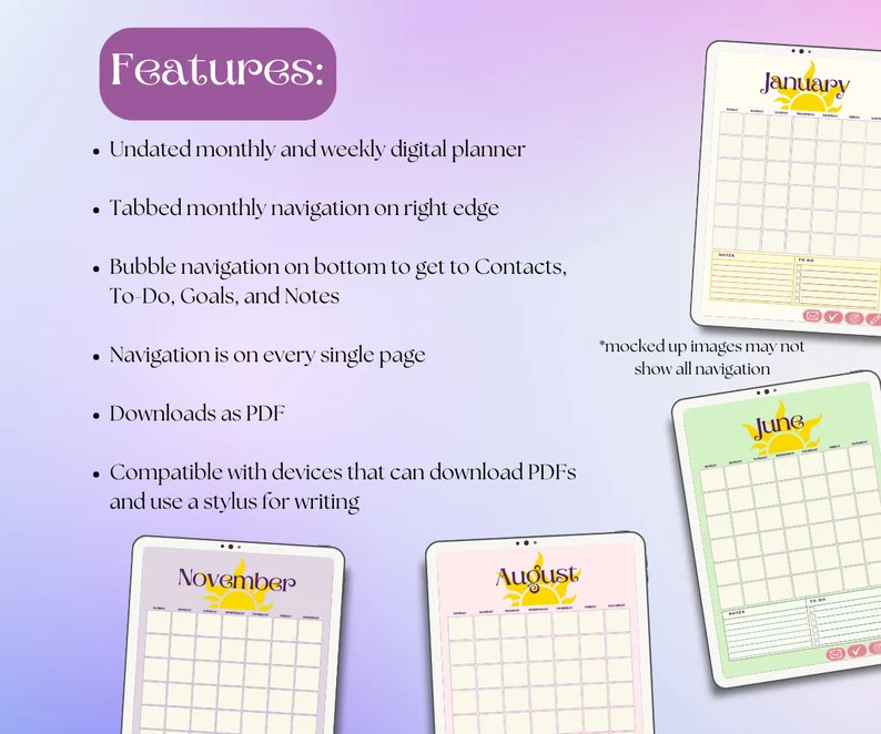 Undated Tangled Inspired Digital Planner Monthly and Weekly Calendar With Contact, To-do, Goals, ... | Etsy (US)