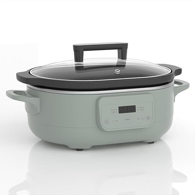 MAGNIFIQUE 6 Quart Programmable Slow Cooker Removable Healthy Nonstick Pot - Small Kitchen Applia... | Amazon (US)