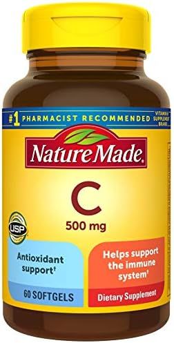 Nature Made Vitamin C 500 mg Softgels, 60 Count to Help Support the Immune System | Amazon (US)