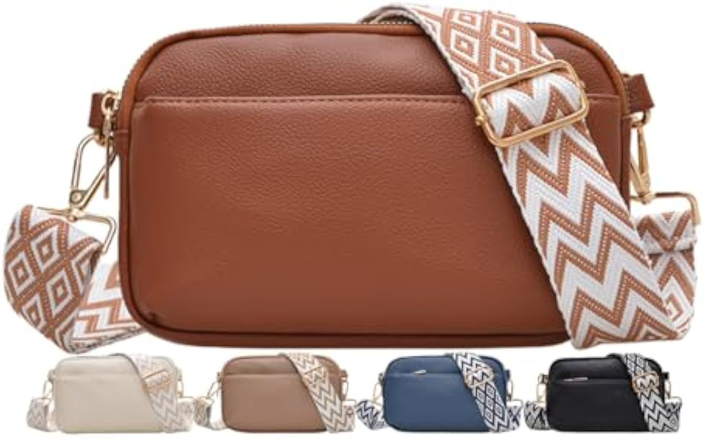 Crossbody Bags for Women, Vegan Leather Shoulder Handbags, Brown | Purses for Women: Handbags: Am... | Amazon (US)