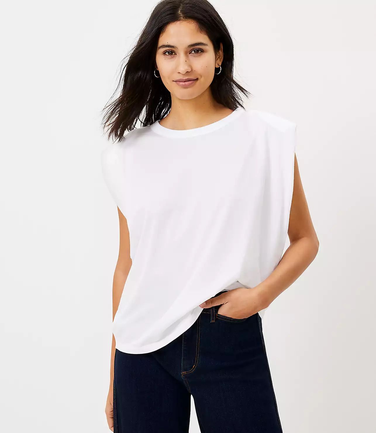 Padded Shoulder Muscle Tee | LOFT