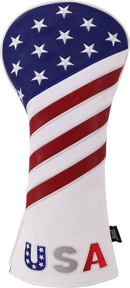 CRAFTSMAN GOLF Red/White/Blue USA Flag Driver Fairway Wood Hybrid Cover Headcover Blade Mallet Pu... | Amazon (US)