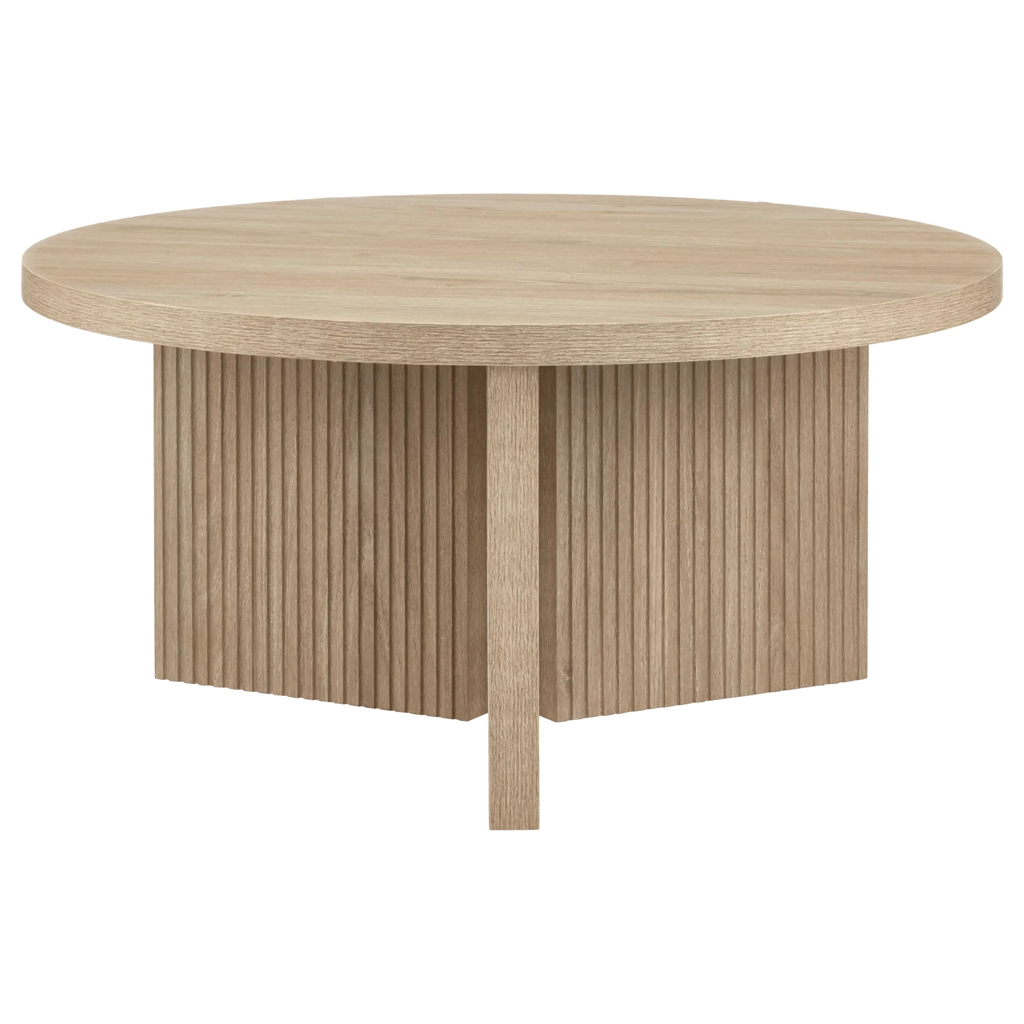 Bouclair Light Brown Wooden Round Coffee Table | Walmart (CA)