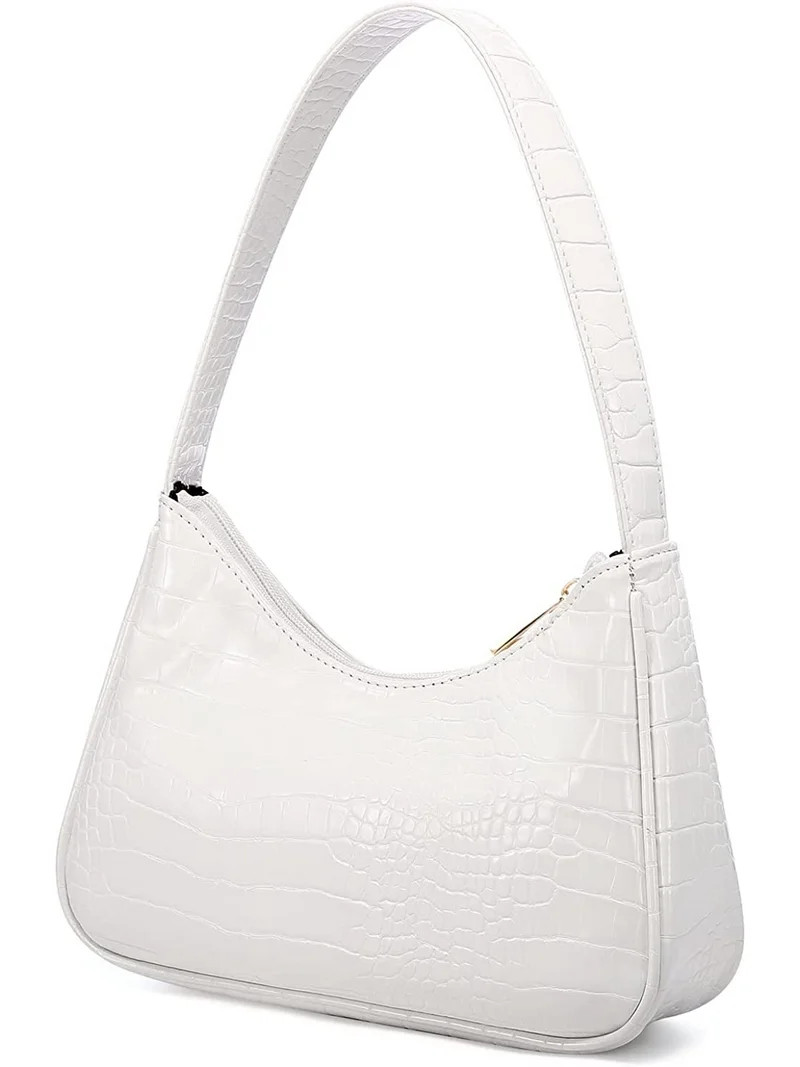 YOUI-GIFTS Shoulder Bag for Women, Small Purses Croc Pattern Clutch Purse Vegan Leather Little Pu... | Walmart (US)