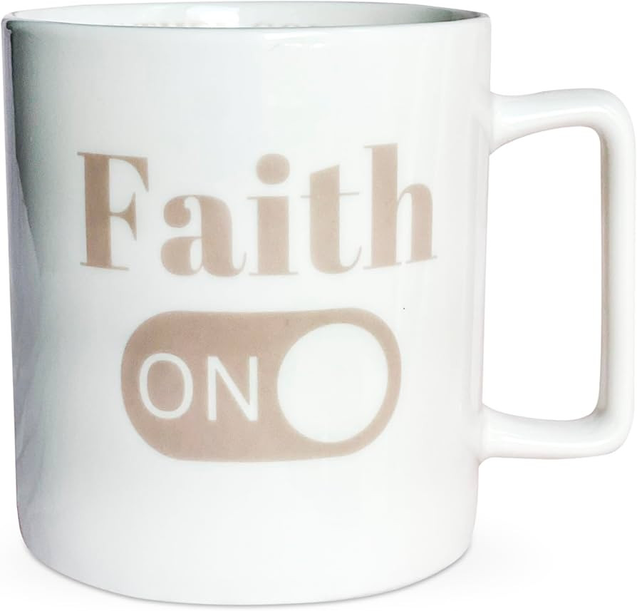22 oz Oversized Coffee Mug With Faith On Fear Off Motivation - Extra Large Coffee Mug Perfect for... | Amazon (US)