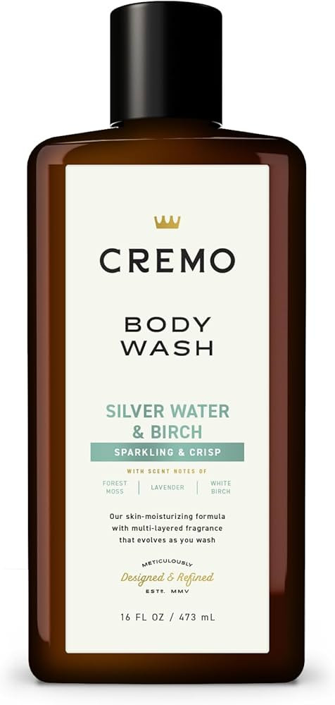 Cremo Rich-Lathering Silver Water & Birch Body Wash for Men, A Revitalizing Combination of Glacie... | Amazon (US)