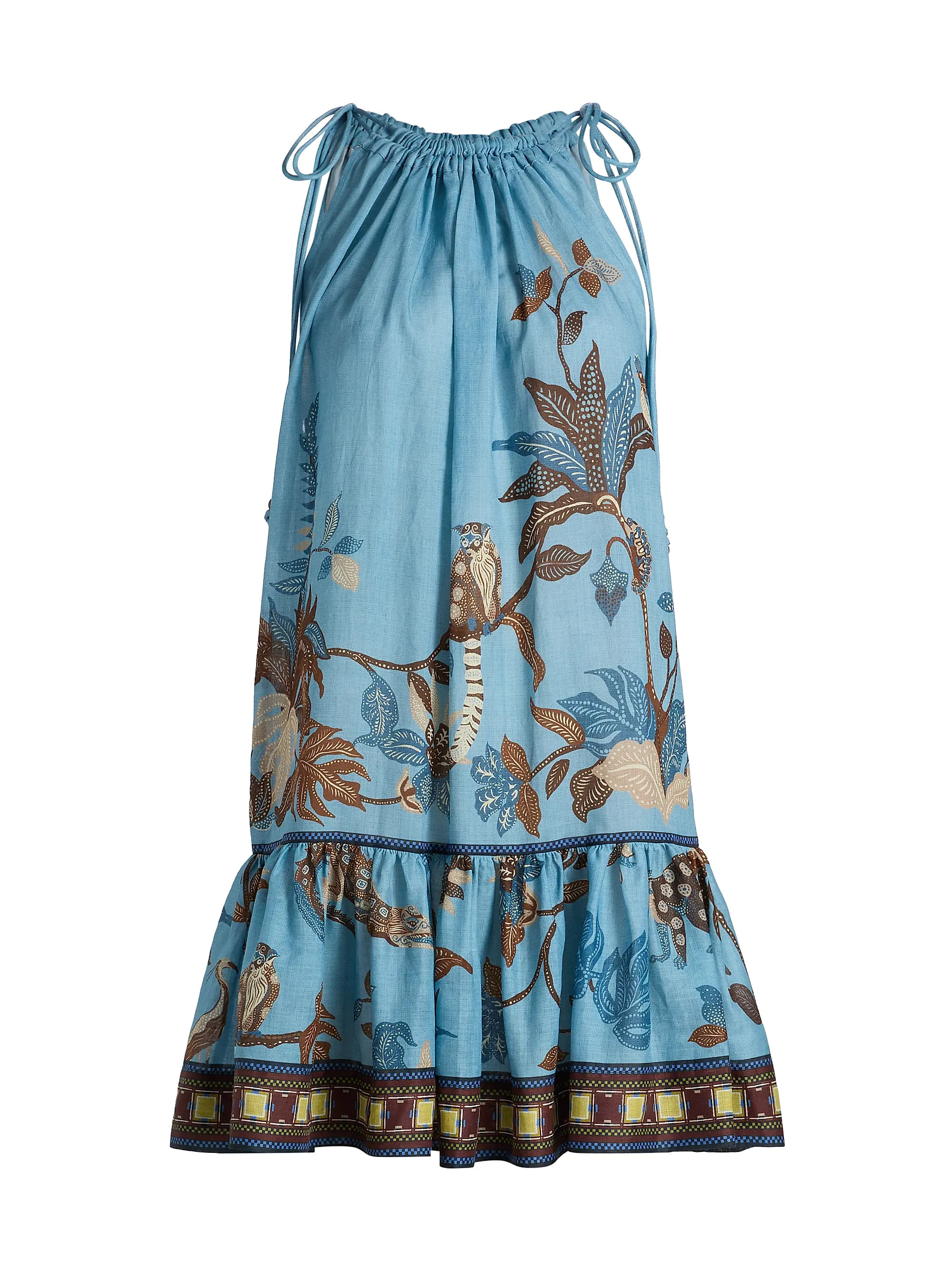 AL\u00c9MAIS Georgie Printed Drop-Waist Minidress | Saks Fifth Avenue | Saks Fifth Avenue