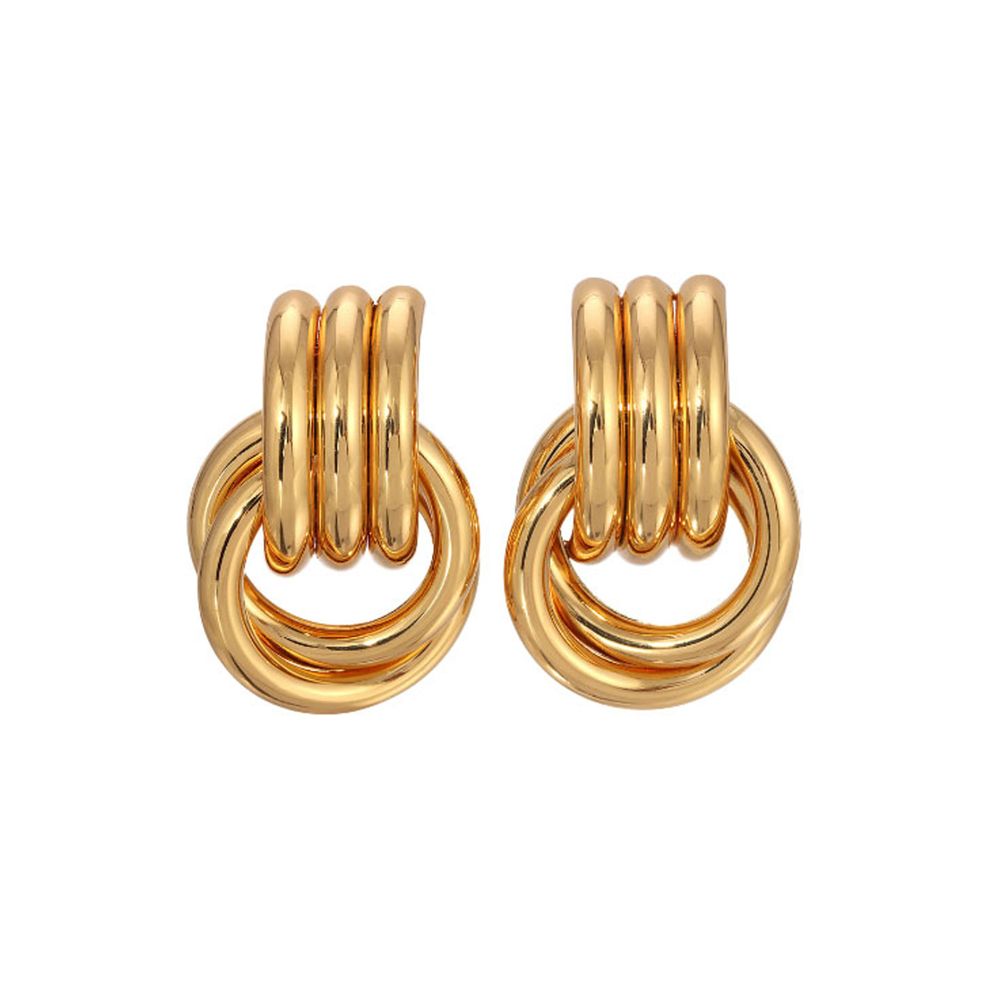 HEAVEN MAYHEM Mini Knot Earrings - Gold | Brown Thomas (IE)