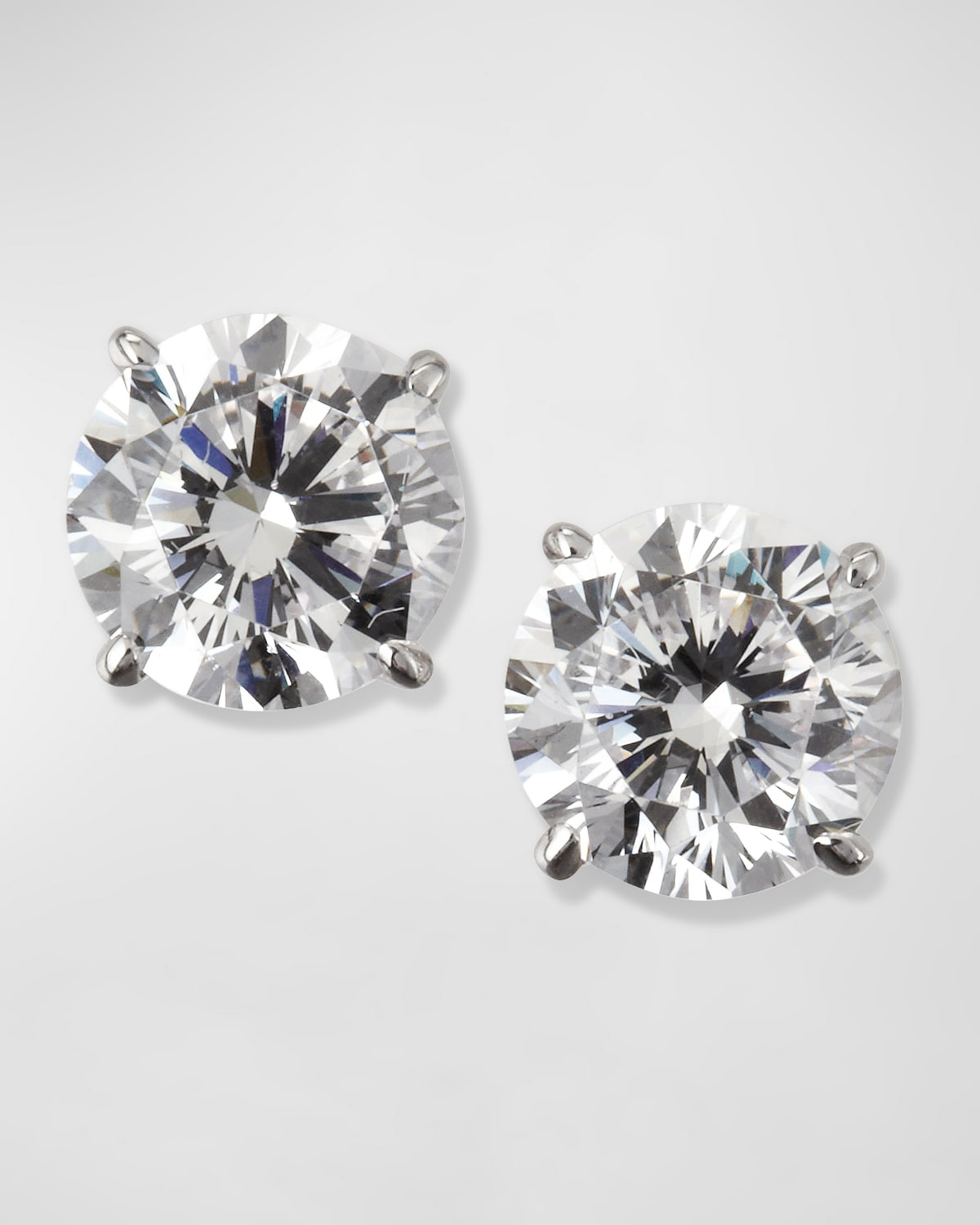 14K White Gold Brilliant-Cut Earrings | Neiman Marcus