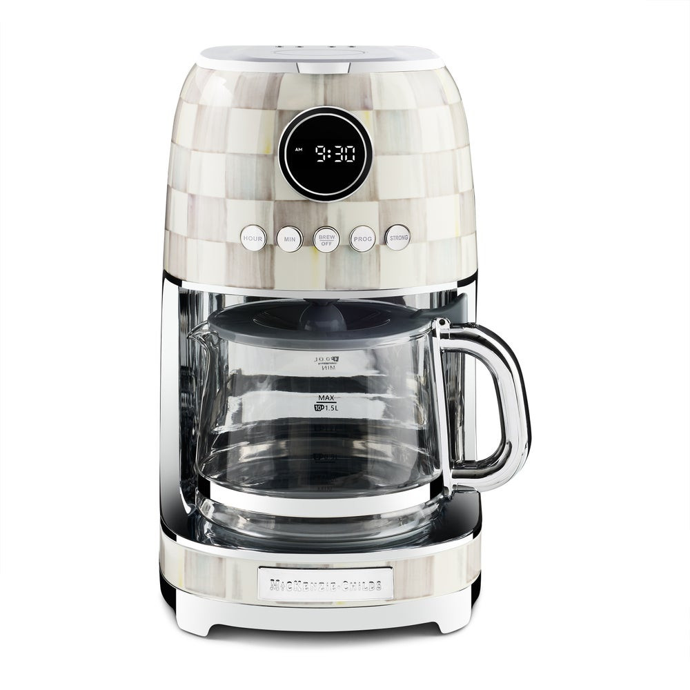 Sterling Check Drip Coffee Maker | MacKenzie-Childs