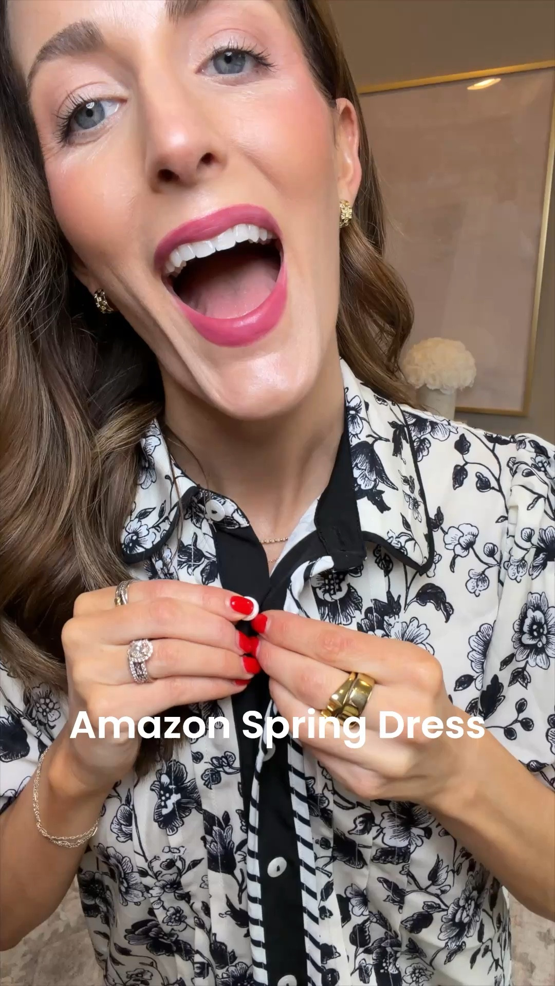 Black and white dress for spring! Perfect for brunch!