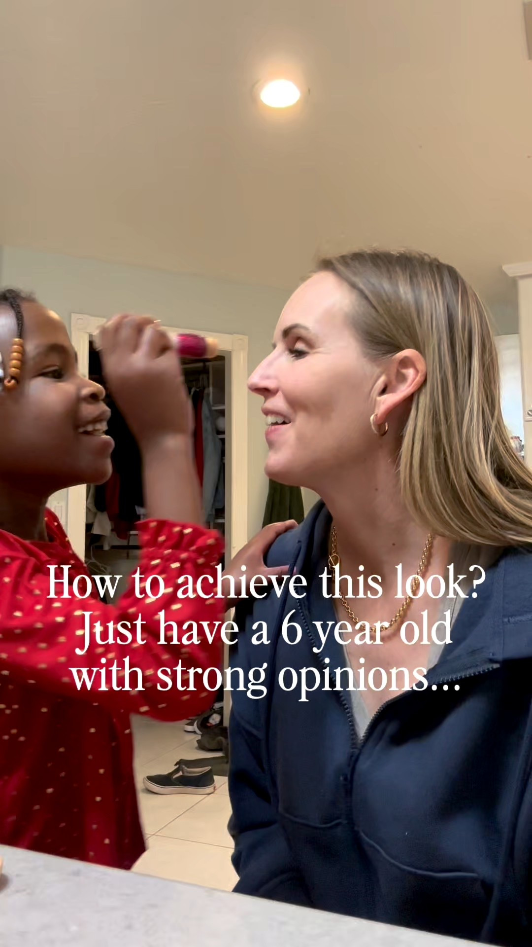 GRWM six year old edition is pretty glam right?! She is the best. #momlife #grwm #reallife #makeup #beauty #kids #sahm 

#LTKKids #LTKmomlife #LTKgrwm
