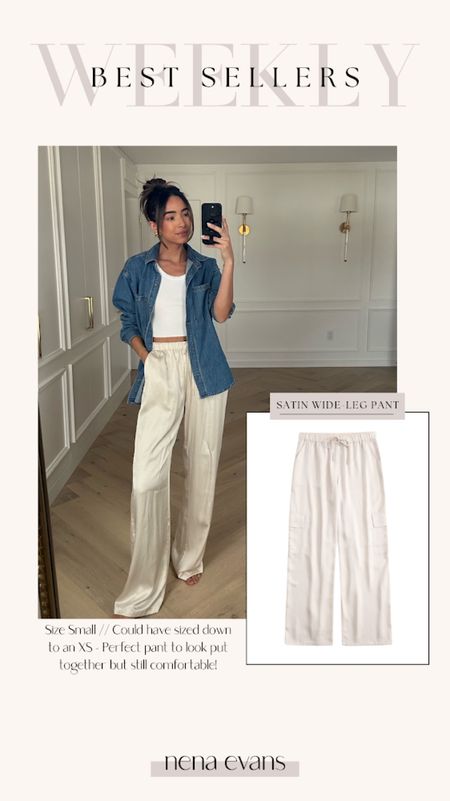 Code AFNENA for 15% OFF Abercrombie! Size small denim shirt- medium wash, size small long satin pants (could use an xxs), size xs white tank 


Casual outfit 
Spring outfit 
Comfy outfit 
Travel outfit 
Airport outfit 

#LTKstyletip #LTKsalealert #LTKfindsunder100
