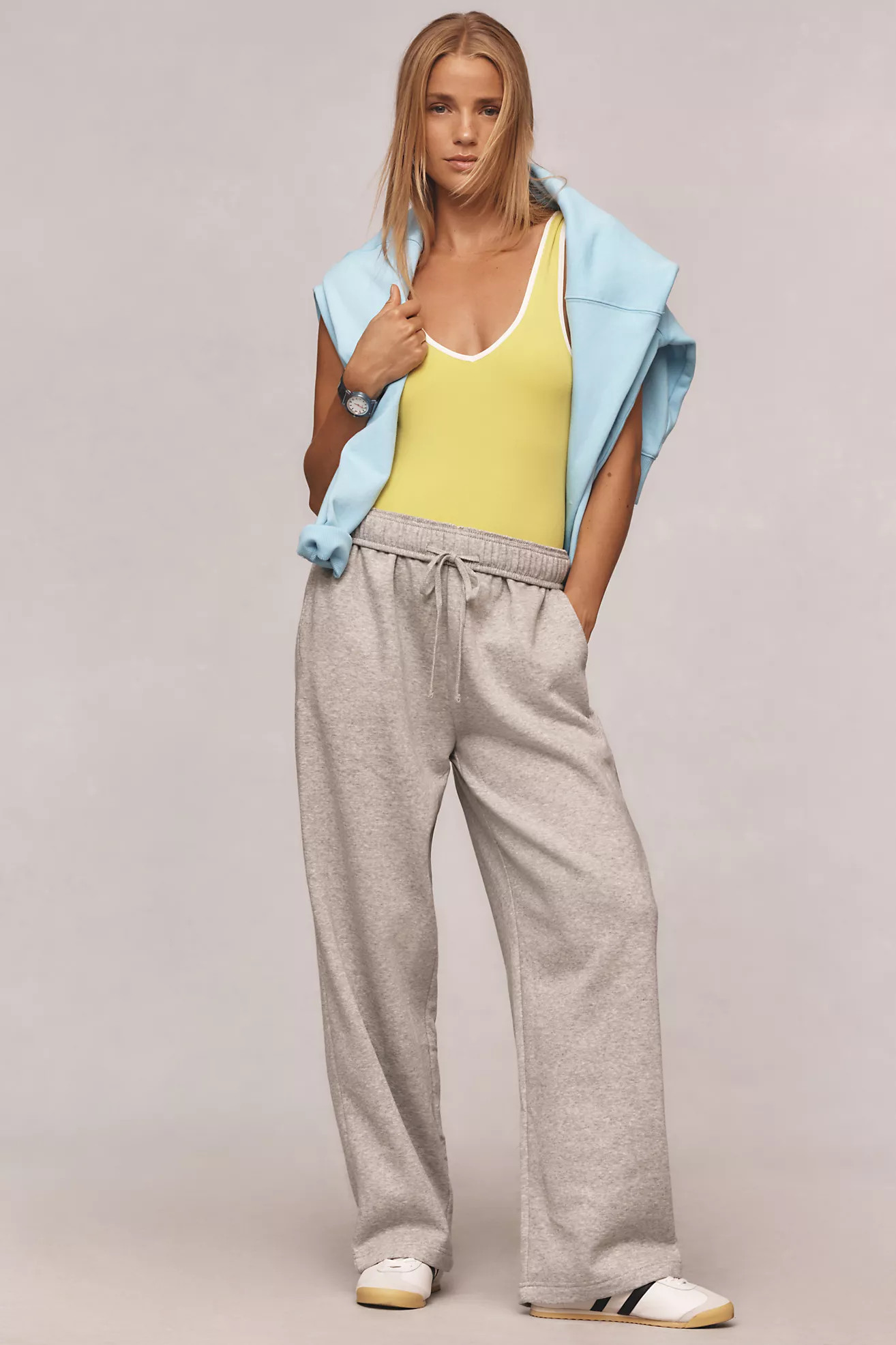 Daily Practice by Anthropologie Wide-Leg Fleece Pants | Anthropologie (US)