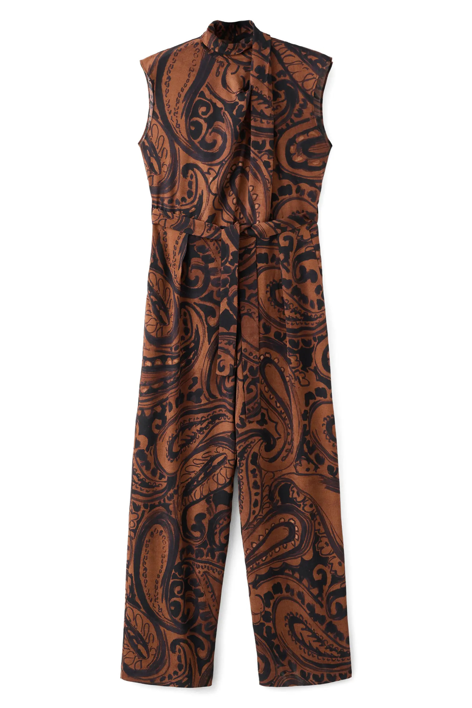 MANGO Paisley Sleeveless Jumpsuit (Women) | Nordstrom | Nordstrom