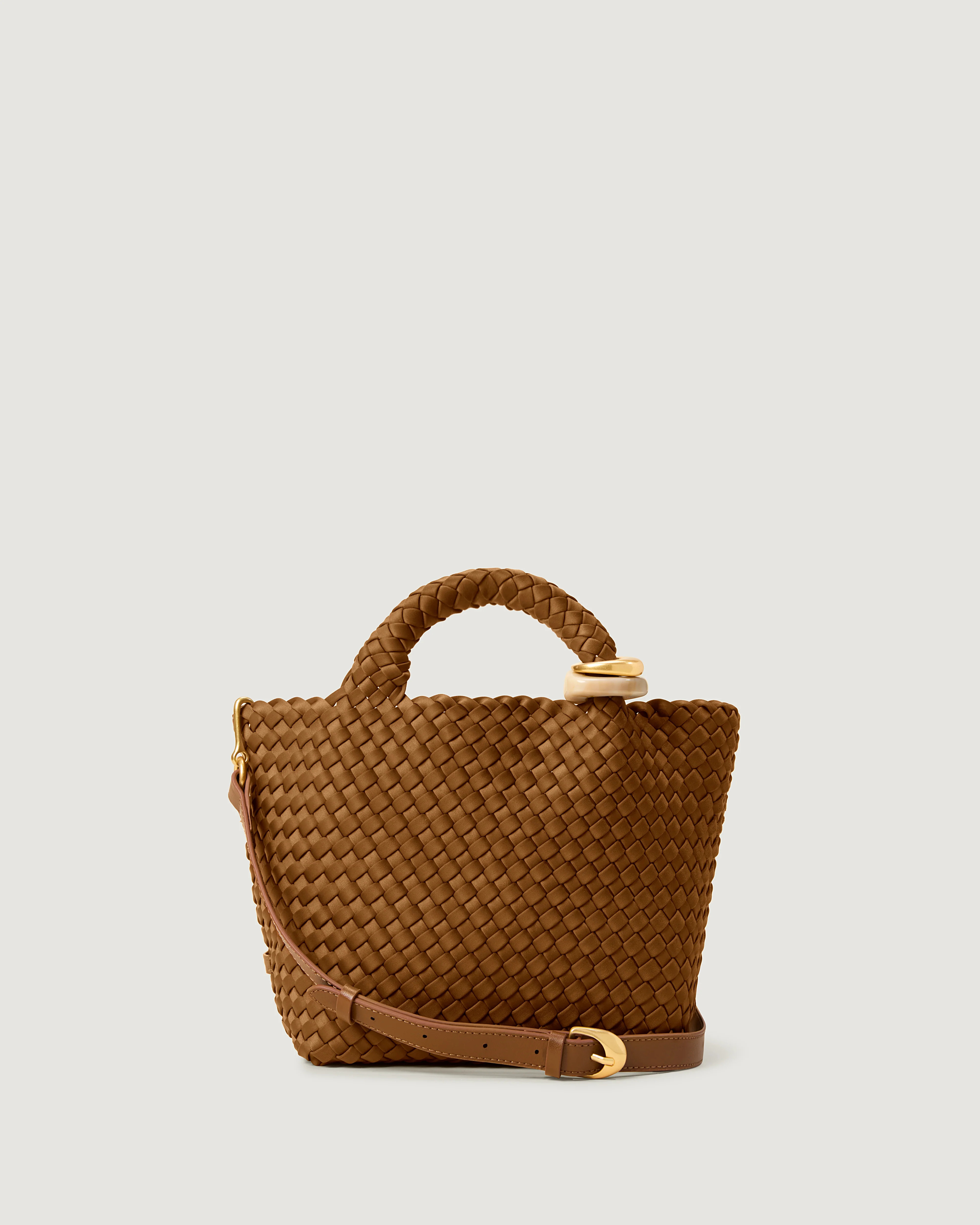 St. Barths Small Tote (Originial) Beads | Teak | Naghedi