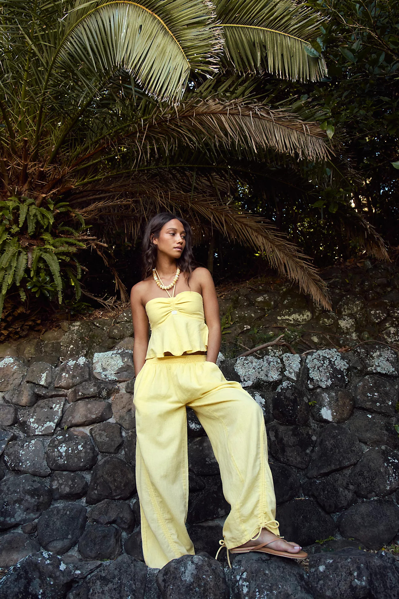 Lunasol Cotton-Linen Pant Set | Free People (Global - UK&FR Excluded)