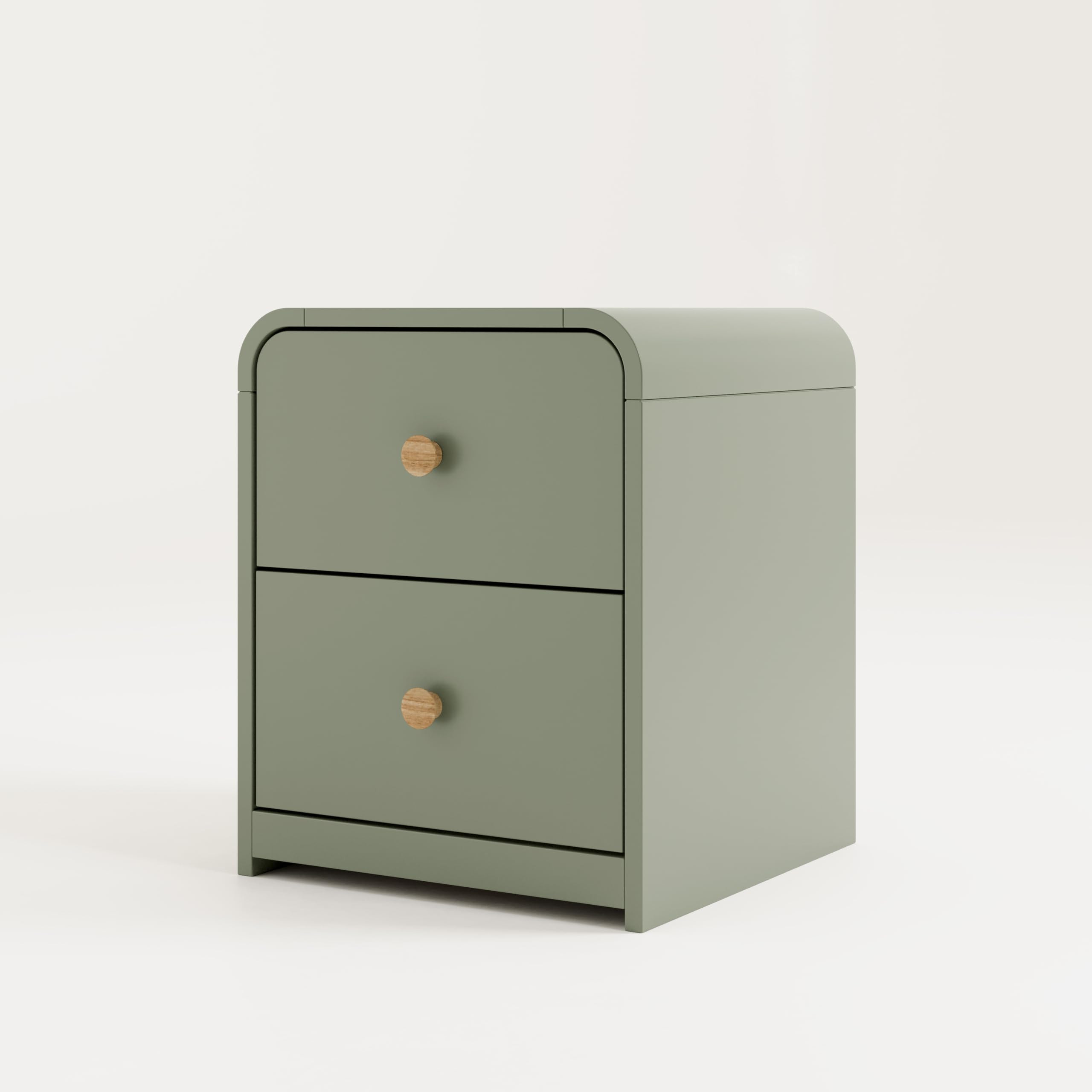 Storkcraft Next Santos 2-Drawer Nightstand (Olive with Natural) – GREENGUARD Gold Certified, Pre-Installed Drawer Tracks for Easier Assembly, Nightstand Organizer for Kids Bedroom | Amazon (US)