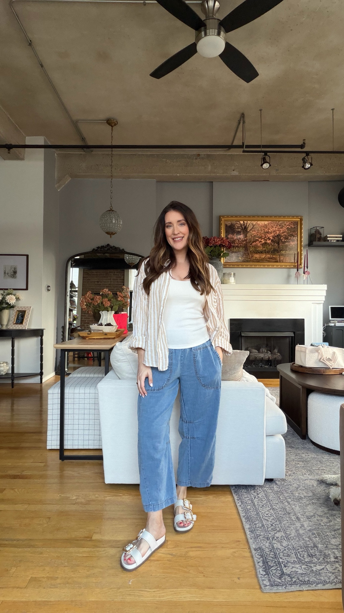 Two of my most worn Anthropologie pieces! I wore these pants all through my pregnancy and now in postpartum. Wearing a M in the top and S in the pants. Use code SHELBI20 for 20% off at Anthro this weekend 

#LTKmomlife #LTKSaleAlert