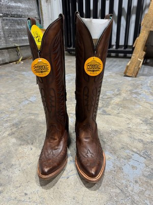 Corral E1570 Women's Embroidery Cognac J Toe Western Boots, Size 8 US  | eBay | eBay US