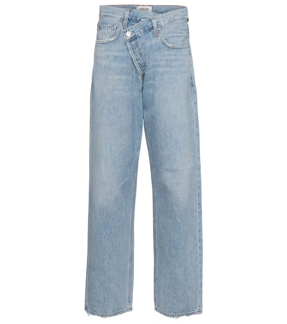 Jeans rectos Criss-Cross tiro alto | Mytheresa (INTL)
