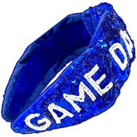 Game Day - Blue Sequin Football Headbands -Game Day Headbands - Accessories Gameday Jeweled Knotted Women, College | Etsy (US)