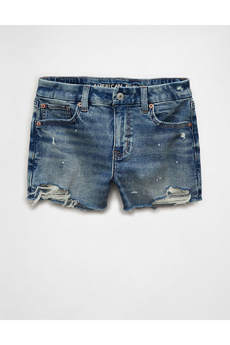 AE Next Level Curvy High-Waisted Shortie Women's Moody Blues 000 | American Eagle Outfitters (US & CA)