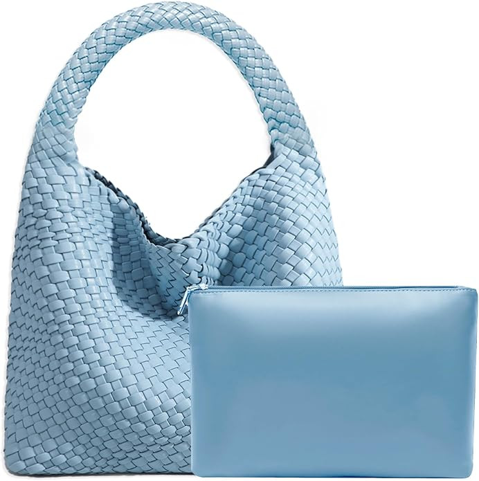 JINMANXUE Woven Tote Bag for Women, Fashion Hobo Handbag, Travel Top-handle Shoulder Bag, Beach U... | Amazon (US)