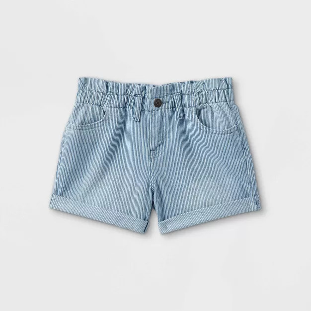 Girls' Striped High-Rise Paper Bag Waist Shorts - Cat & Jack™ | Target