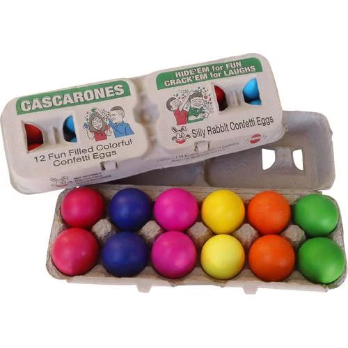 Silly Rabbit Carton Cascarones Multi-color Paper Easter Eggs, 12 Pieces - Walmart.com | Walmart (US)