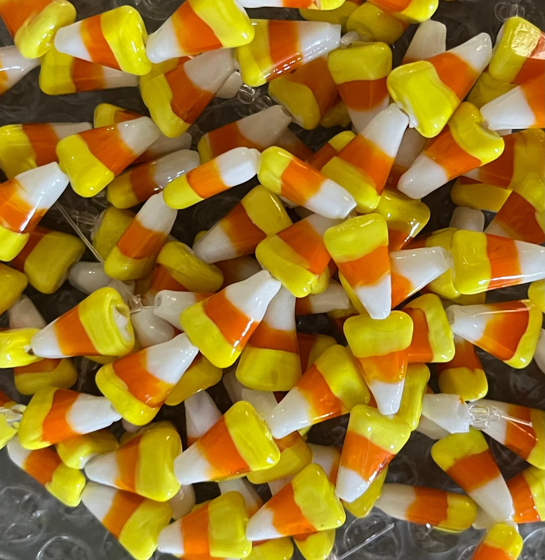 Candy Corn Glass Beads Look so Real but Do Not Eat 12 Beads 1/2 - Etsy | Etsy (US)
