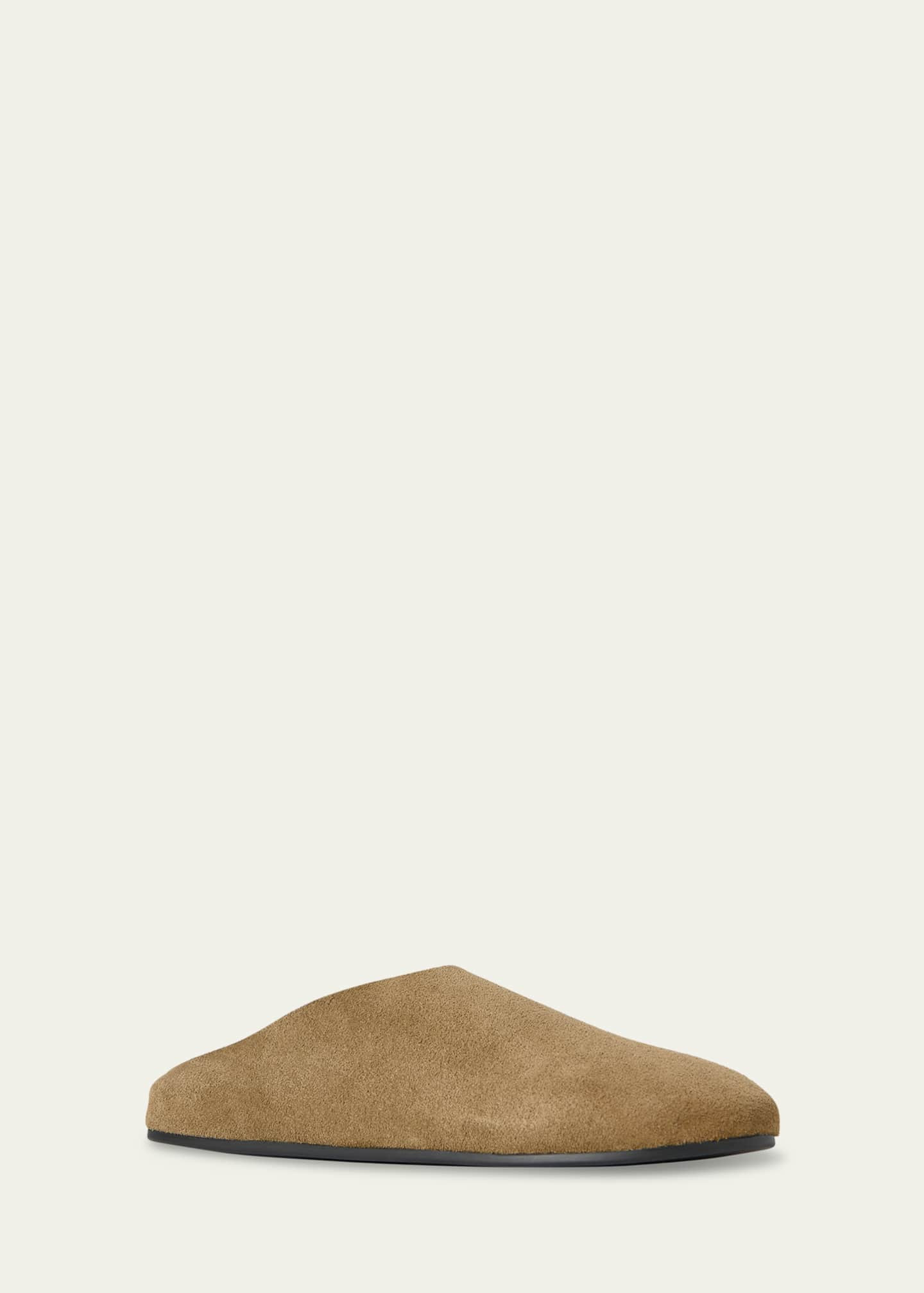 THE ROW Hudson Suede Slide Mules | Bergdorf Goodman