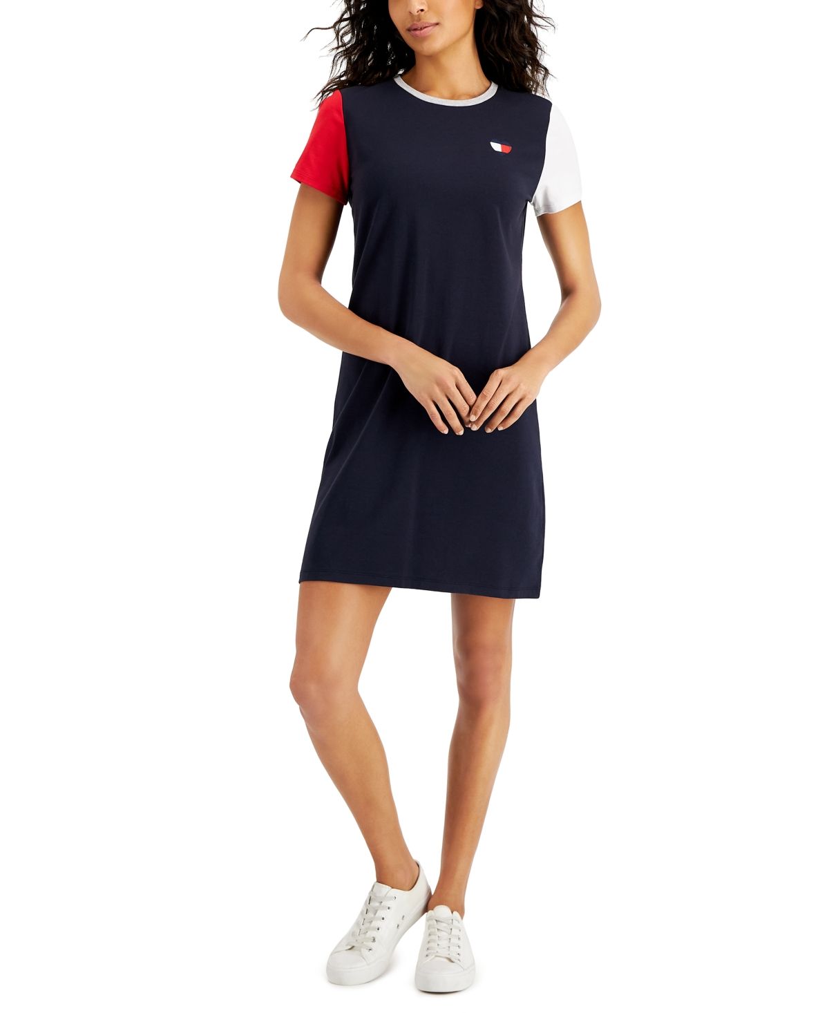 Tommy Hilfiger Women's Colorblocked Heart T-Shirt Dress | Macys (US)