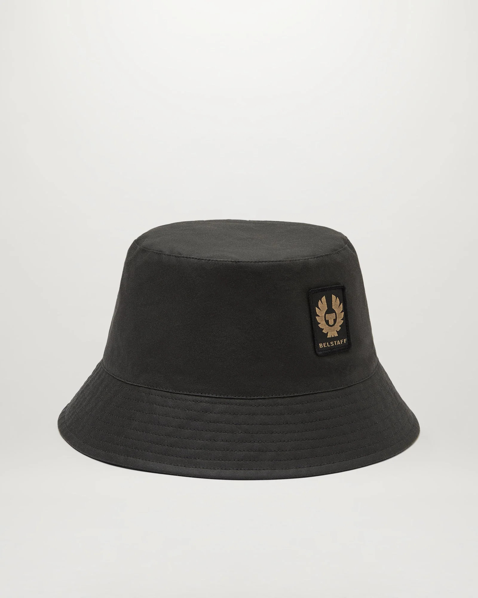 Belstaff Bucket Hat Men's Waxed Cotton Black One Size | Belstaff (US)