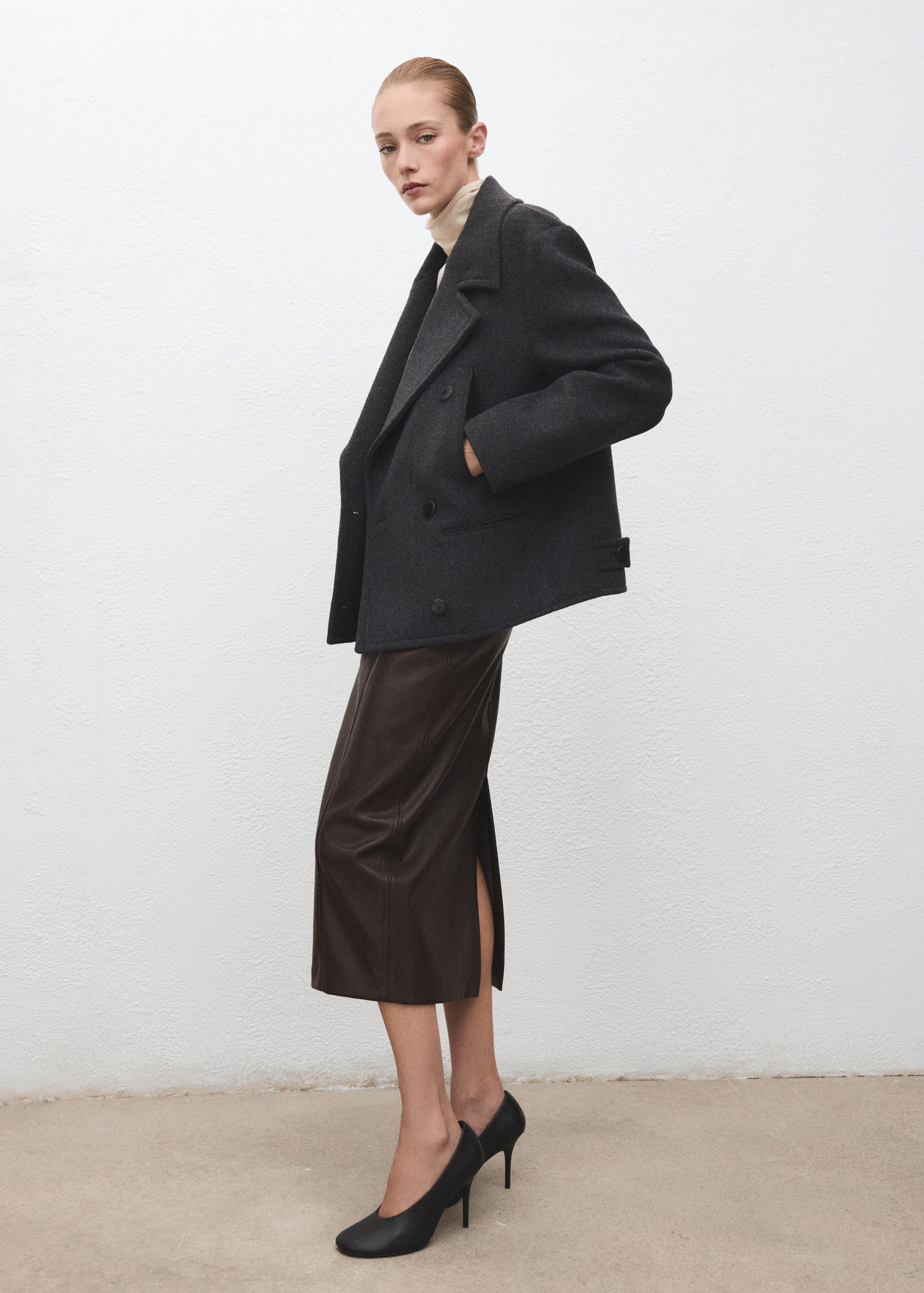 Faux-leather pencil skirt | Mango (US/MX/AU)