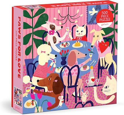 Galison Paws for Love – 500 Piece Jigsaw Puzzle Featuring Adorable Artwork of Dogs Celebrating ... | Amazon (US)
