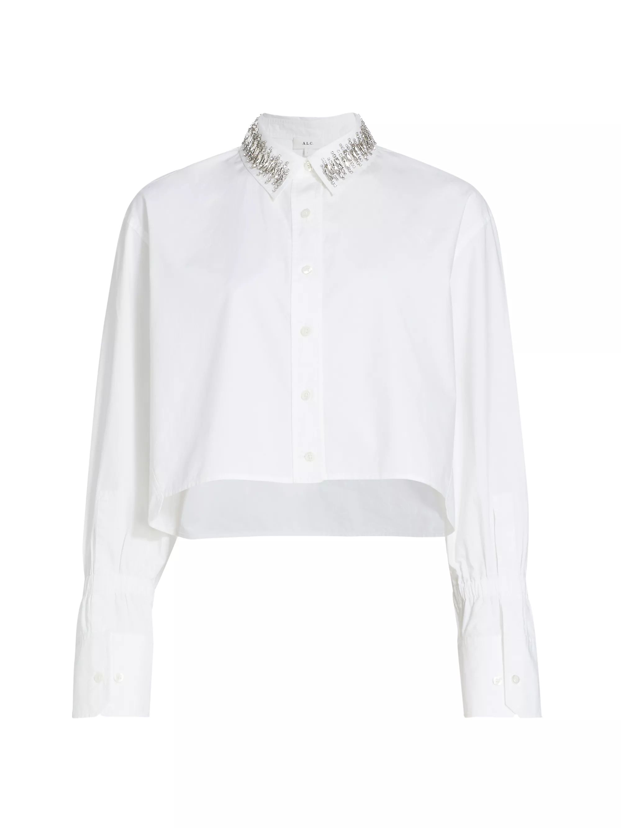 Monica II Embellished Cropped Shirt | Saks Fifth Avenue