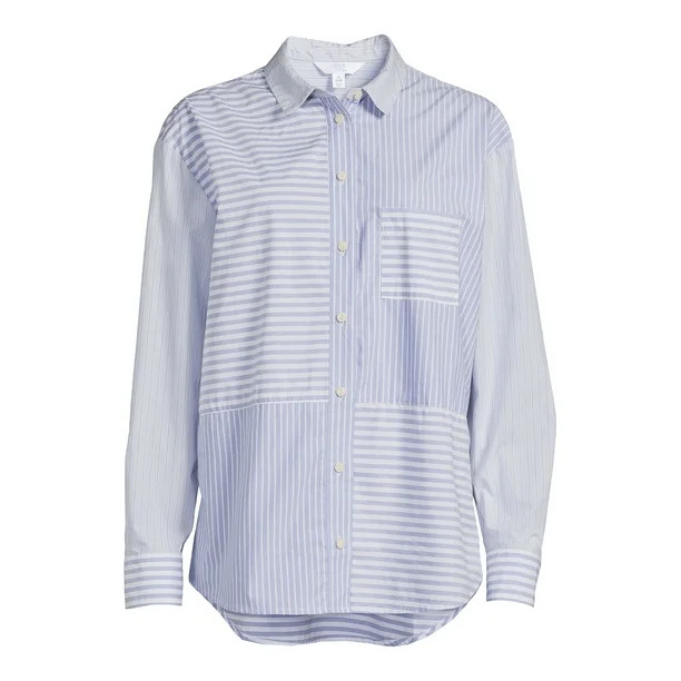 Time and Tru Women's Oversized Shirt - Walmart.com | Walmart (US)