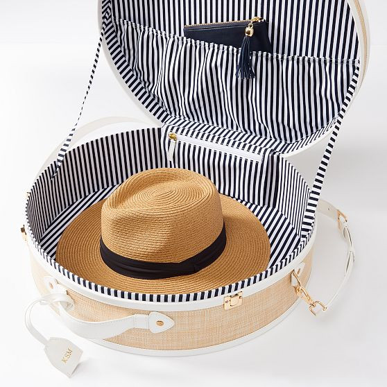 Montauk Raffia Hat Box | Mark and Graham