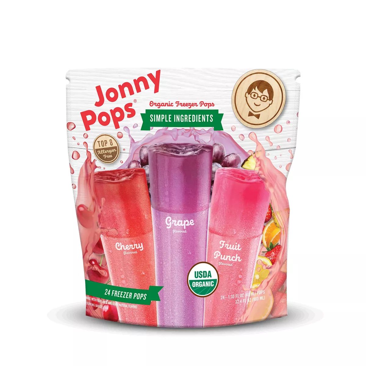 Jonny Pops Organic Freezer Pops - 24ct | Target