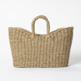 6" x 13" Tapered Oval Seagrass Braided Basket Natural - Threshold™ designed with Studio McGee | Target