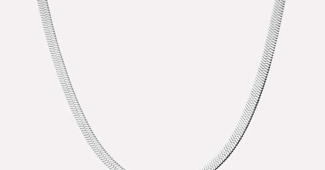 Herringbone Chain Necklace - Ina Silver | Ana Luisa