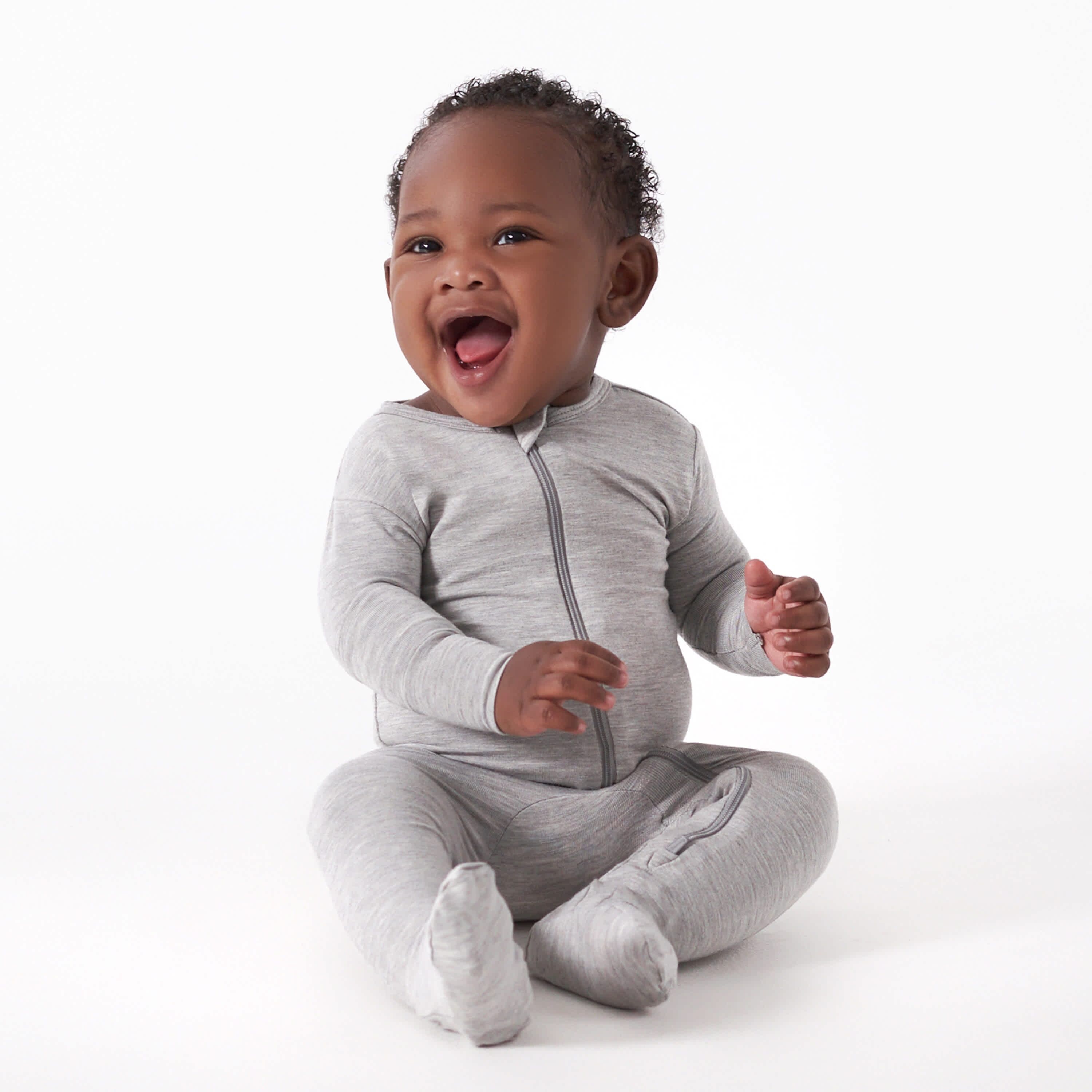 Baby & Toddler Glacier Gray Buttery Soft Viscose Made from Eucalyptus Snug Fit Footed Pajamas | Gerber Childrenswear