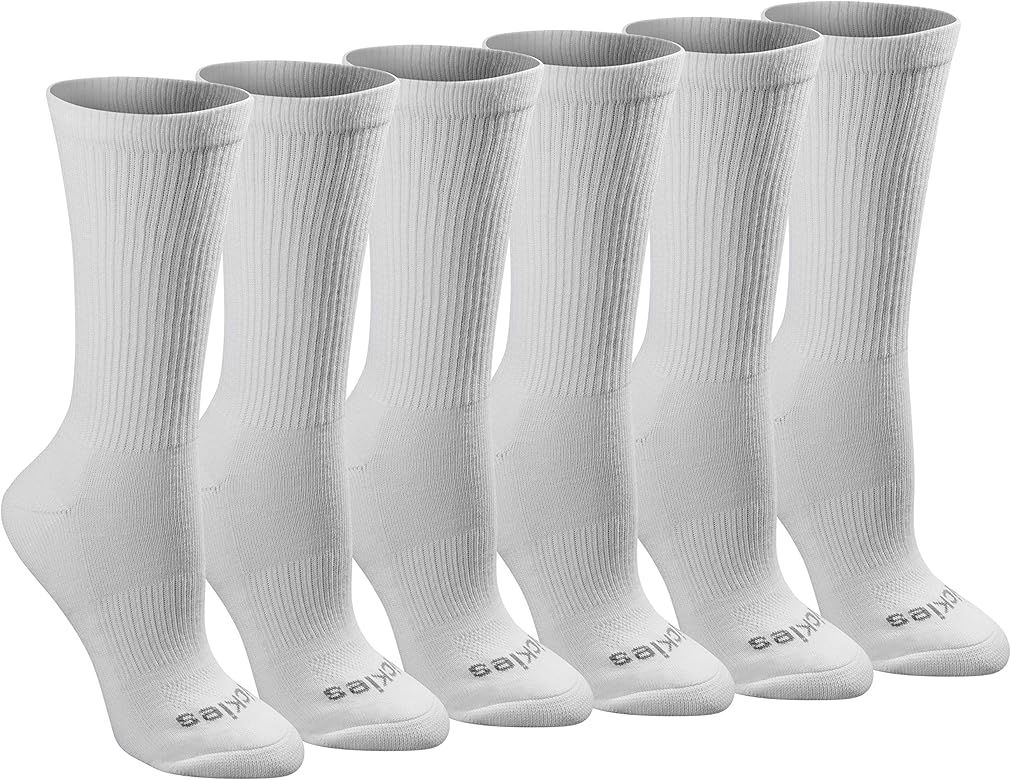 Amazon.com: Dickies womens Dritech Advanced Moisture Wicking Crew (6/12 Packs) Casual Sock, White... | Amazon (US)