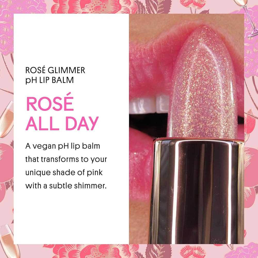 Winky Lux Rosé Glimmer Balm -Hydrating ph Lip Balm, Natural Pink Tint with pH Color Changing, Mo... | Amazon (US)