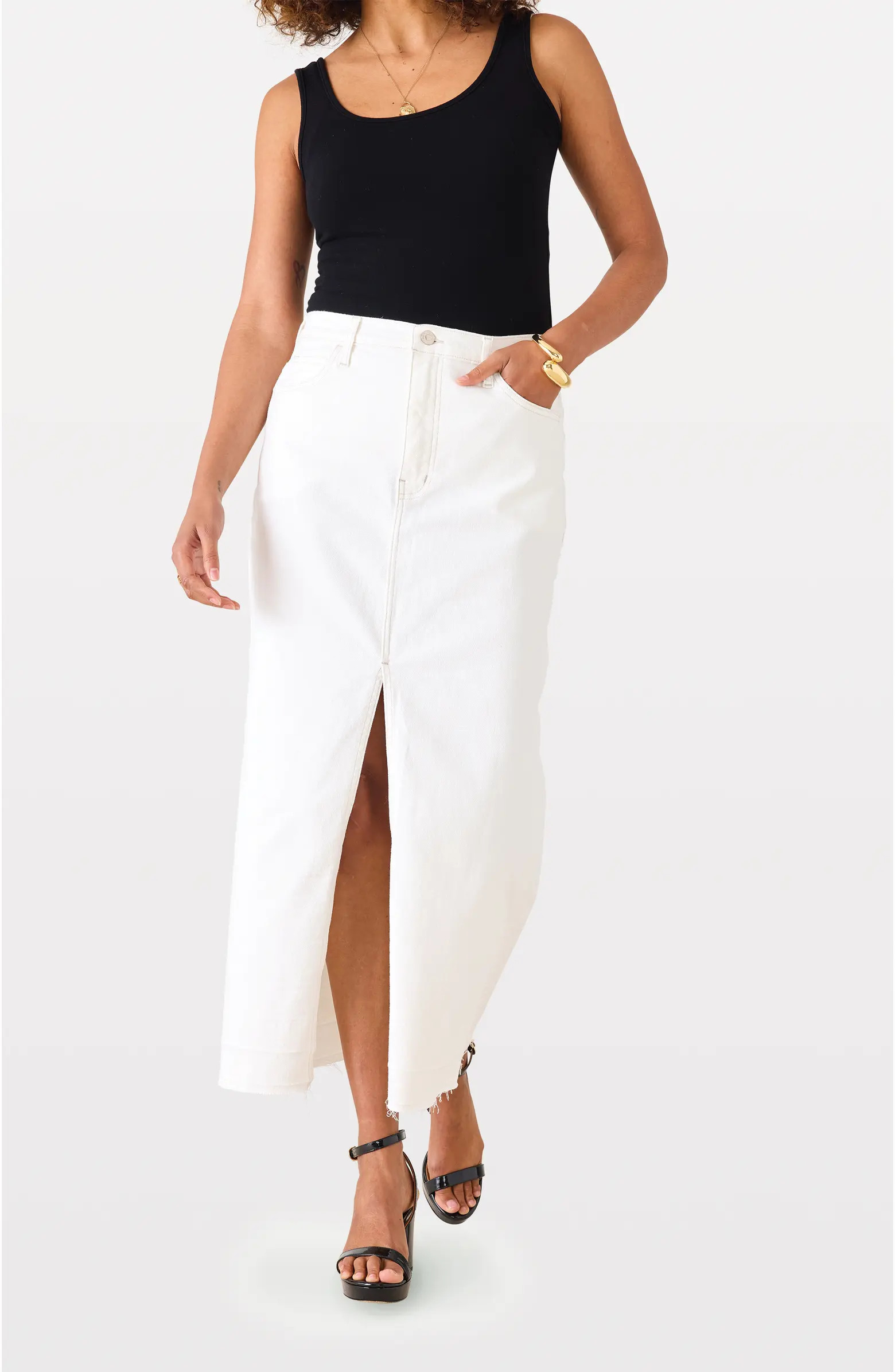Voyageur by MERSEA Hopper Denim Maxi Skirt | Nordstrom | Nordstrom