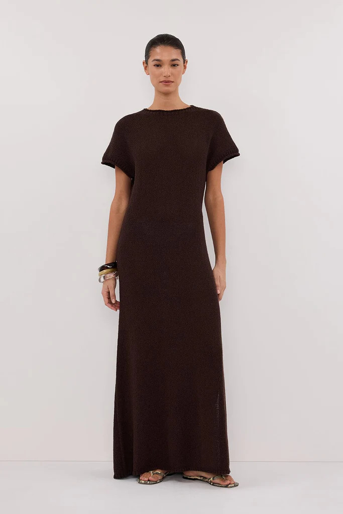 ERIN CHOC KNIT MAXI DRESS | DISSH