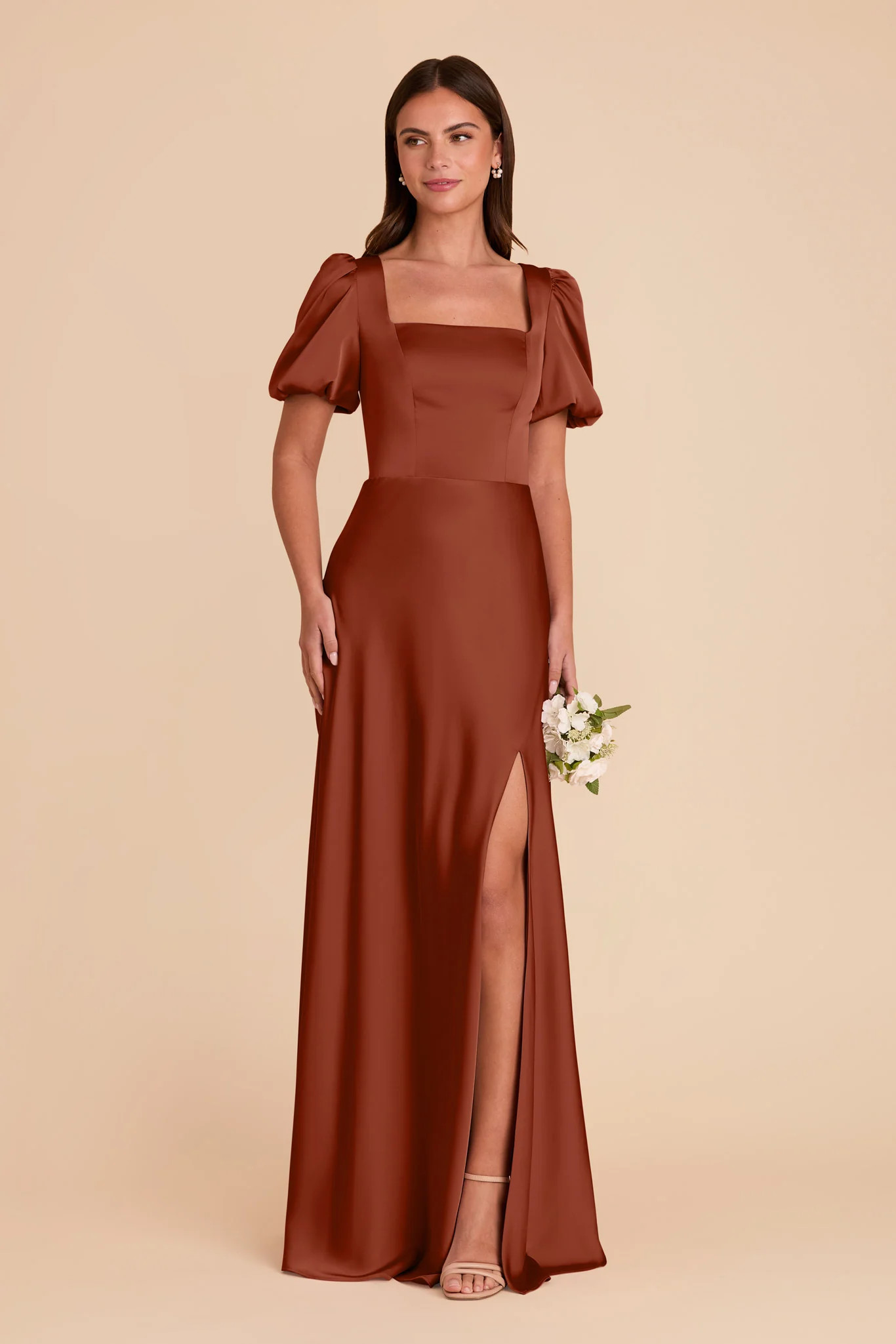 Judy Auburn Short Sleeve Satin Dress | Birdy Grey | Birdy Grey