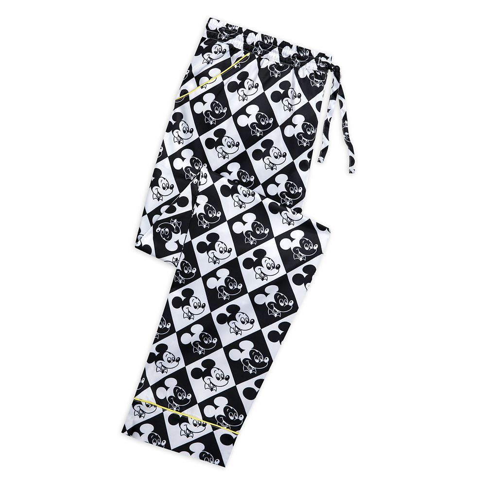 Mickey Mouse Black and White Lounge Pants for Adults | Disney Store